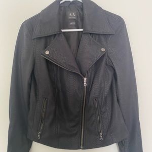 A/X Armani Exchange Faux Leather Moto Jacket